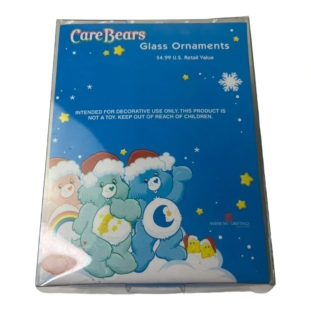 2005 American Greetings Care Bears Wish Bear Glass Ornament